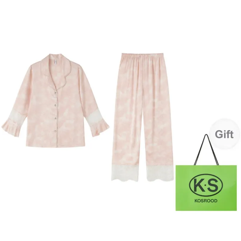 Kosrood Pajama Set Women's Shopping Bag Blue-8