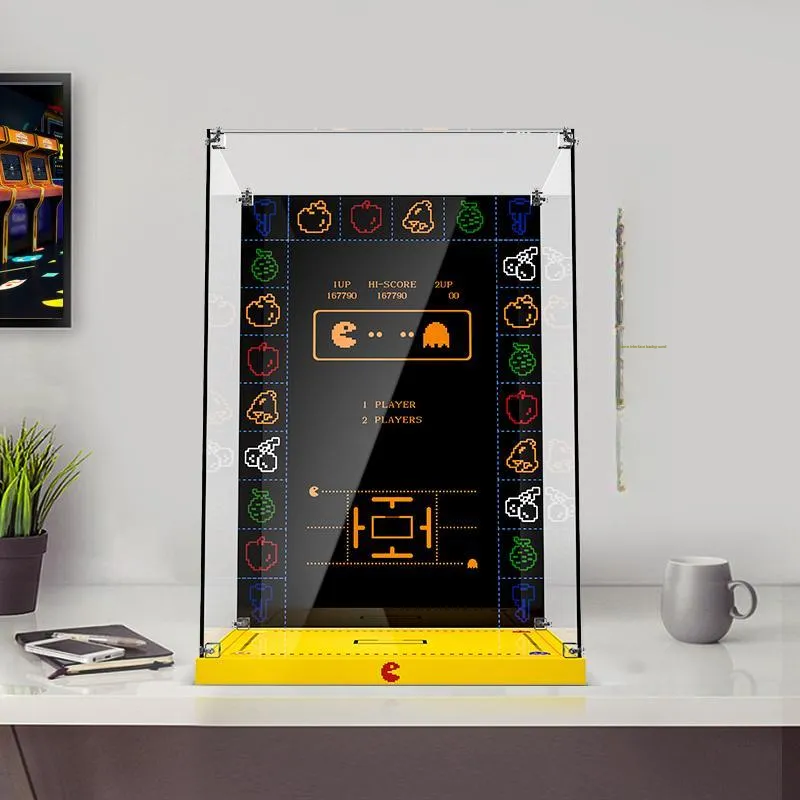LIGHT YOUR BRICKS LeiYiBai Compatibility Building Block 10323 Pac-Man Arcade Game Display Case Model Accessories-10