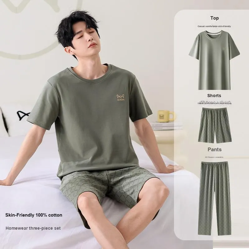 MIIOW Pajama Set Men's Army Green-1