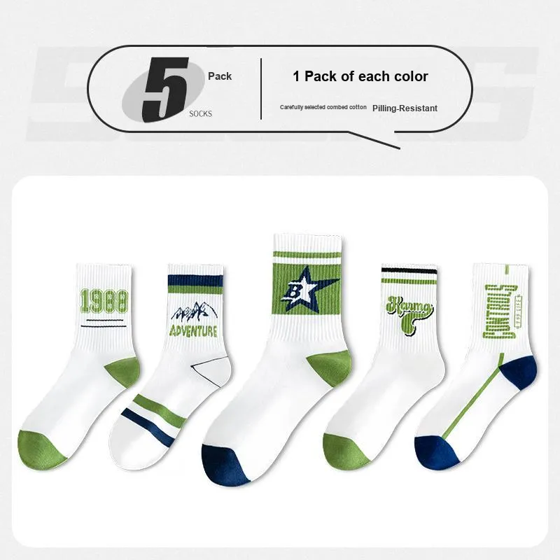 ROBINHOOD Mid Calf Socks Men's 5 Pack-24