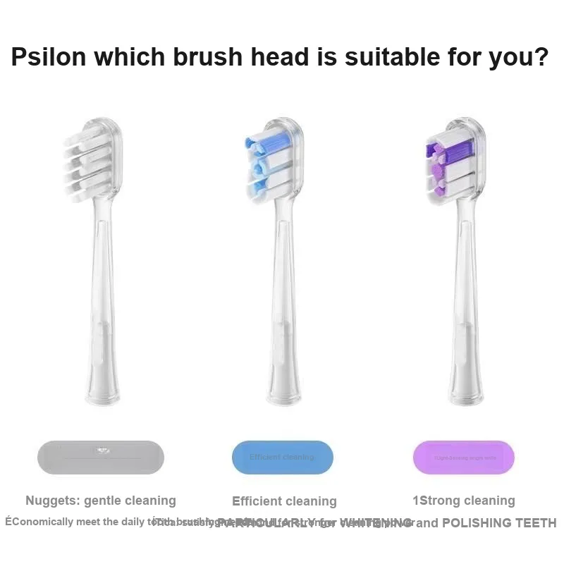 Dazzling Compatible Laifen Shaker Lefen Electric Toothbrush Heads 4 Pcs/8 Pack Non Original Cushioning Soft Bristles-3