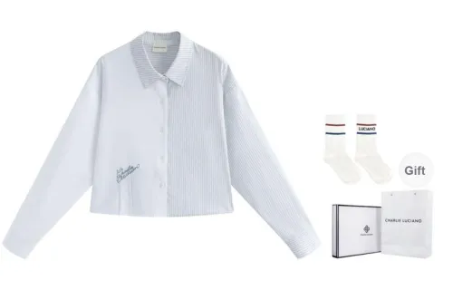 Charlie Luciano Shirts Women's White Box+Socks
