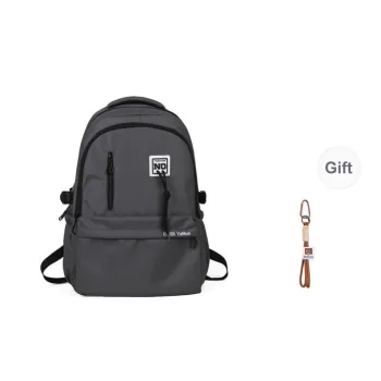 BRABOSTON Nylon Backpack Regular Unisex Dark Gray/Black/White Green/Light Gray Orange