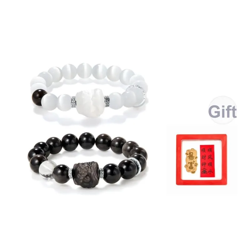 AGOVSKI Obsidian Jade Bracelets Unisex-8