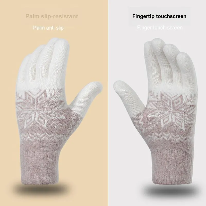 YUZHAOLIN Polyester Knit Gloves Women's-11