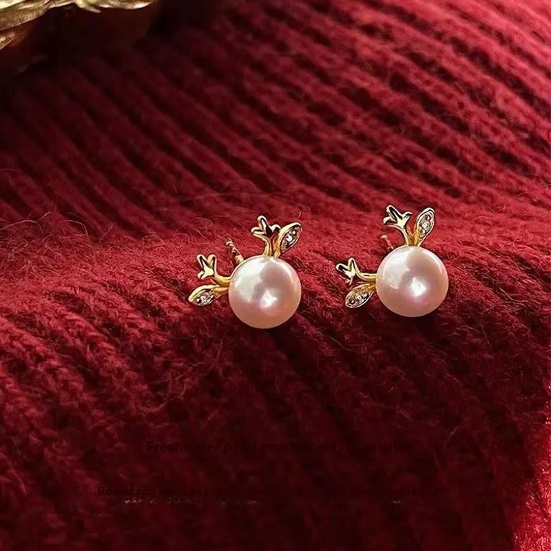 IDOKAWA Freshwater Pearl Stud Earrings Women's-1