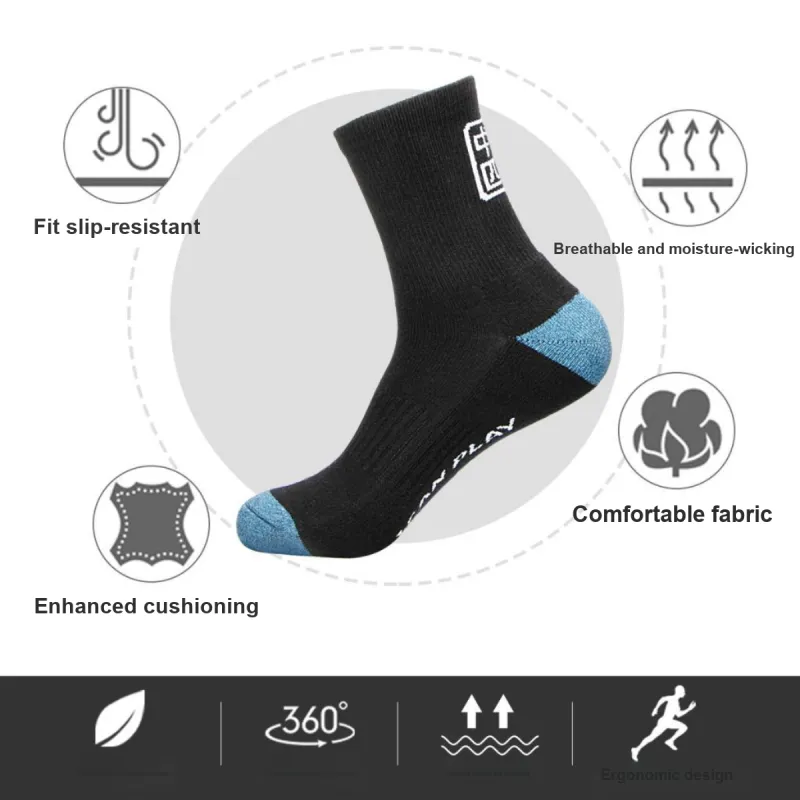 PEAK Mid-Calf Socks Unisex 3 Pack-2