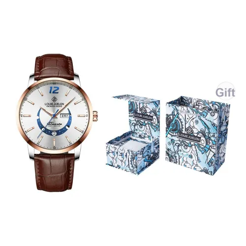 LOUIE JUELEN Кварцевый механизм Мужские часы 42мм*40мм*10мм Белый