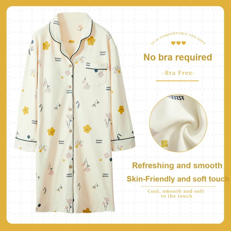MIIOW Nightgown Women's Apricot-2
