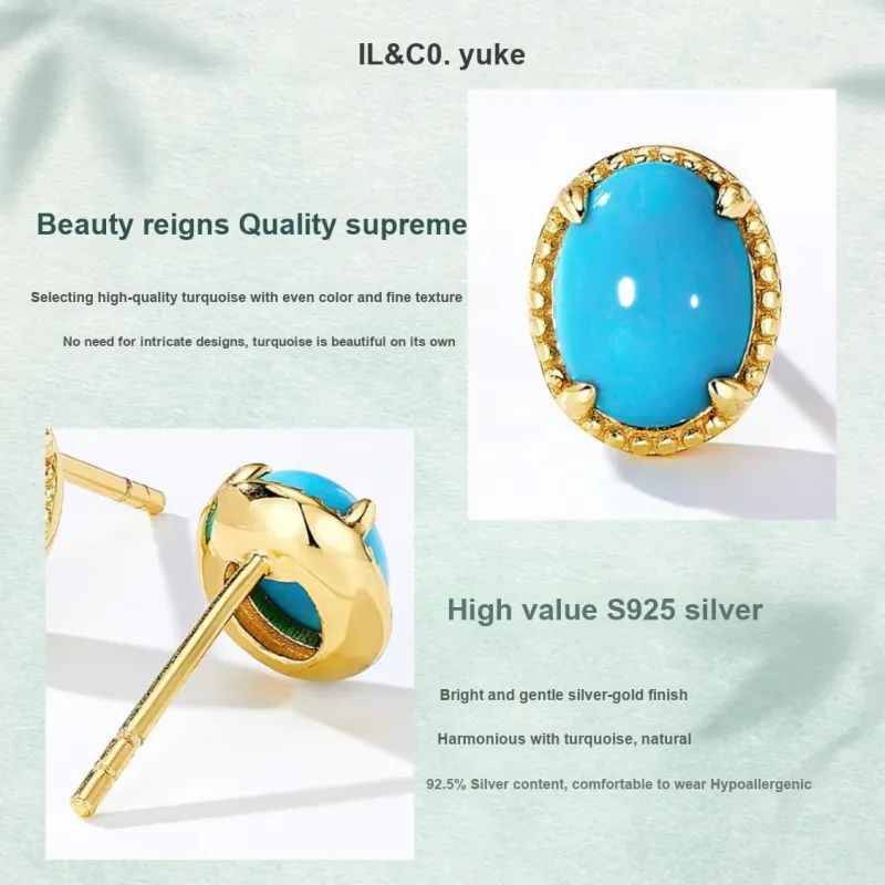IL&CO. Turquoises Stud Earrings Women's-5