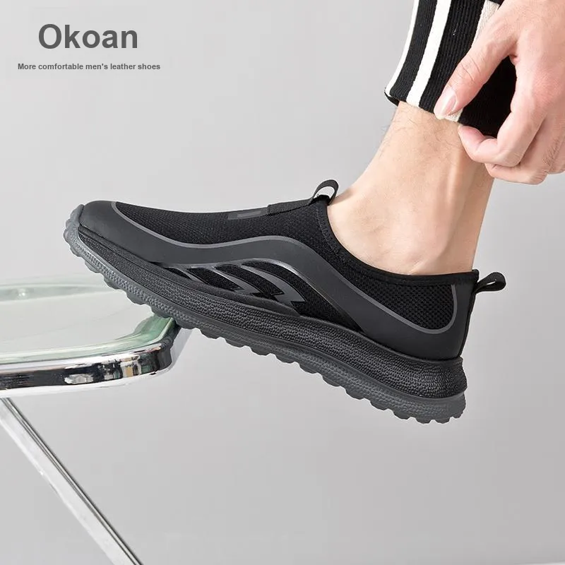 AOKANG Running Shoes Men Low Top Black-8