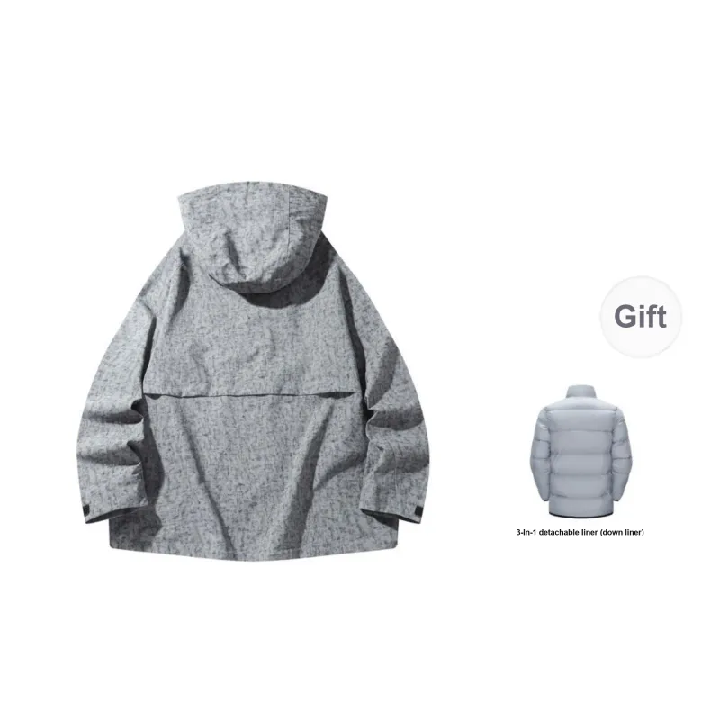 Jeep Windproof Waterproof Breathable Cold Resistant Rainproof Windbreaker Jacket Unisex-23
