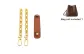 15cm Gold Two Extender Chains+Brown Stress-Relief Shoulder Strap Pad