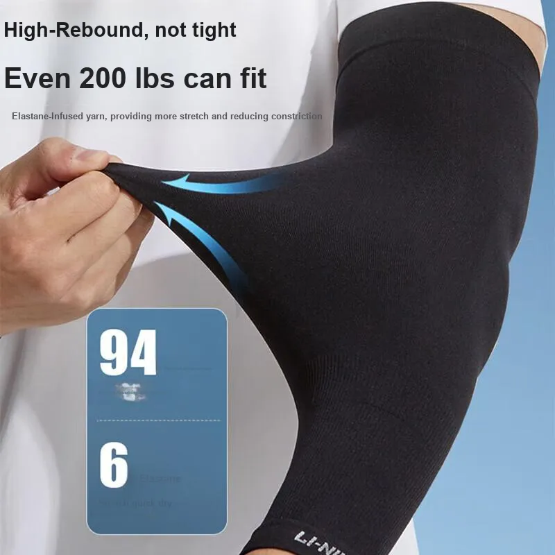 LiNing Road Bike Mountain Riding Gear Cycling Arm Warmers Outdoor Sports Running Travel Long Sleeve Unisex Polyamide-12