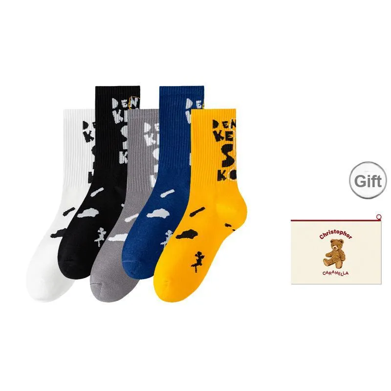 Caramella Mid-Calf Socks Men's Shopping Bag Combo Set-12
