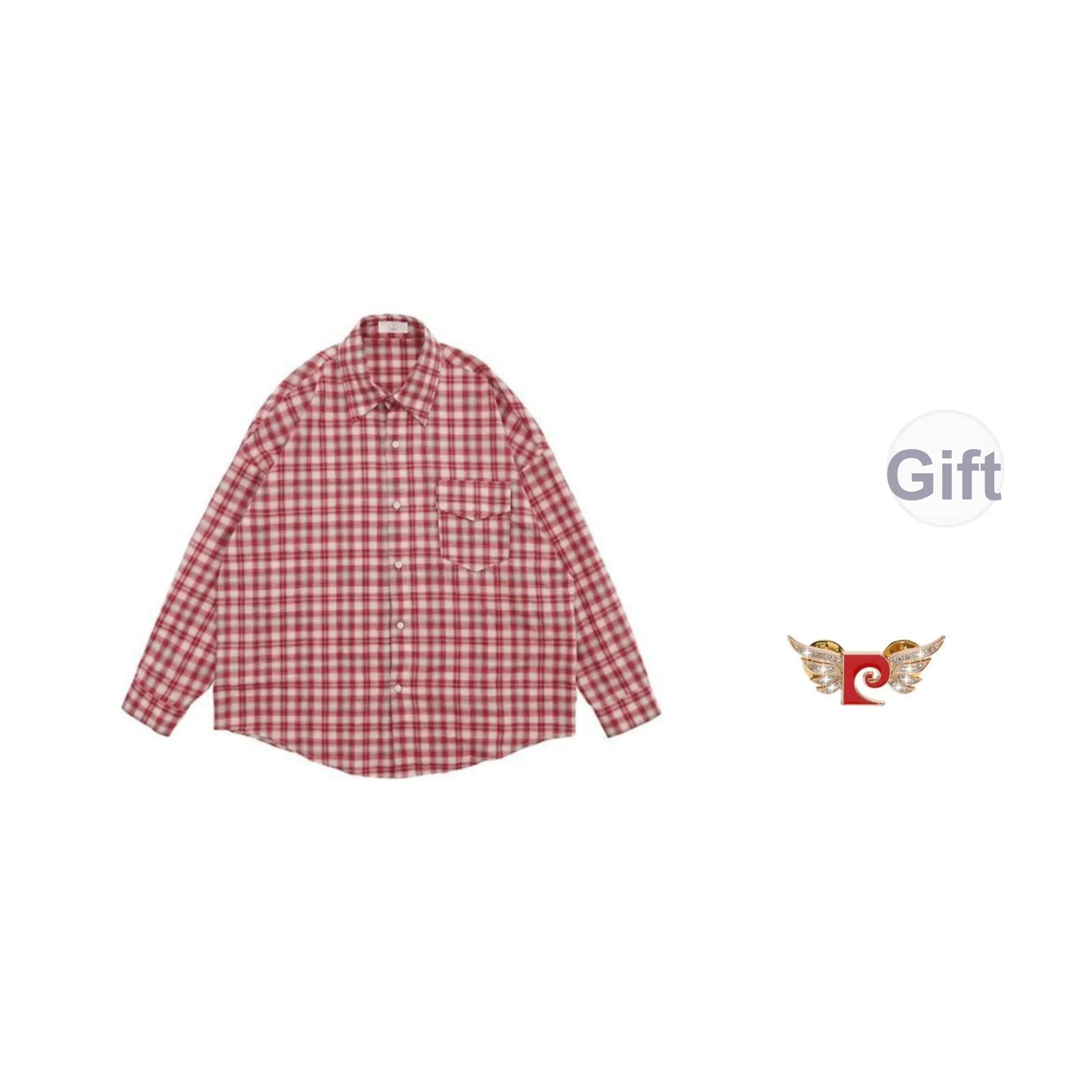 PIERRE CARDIN Red Men's Shirts PIERRE CARDIN Красные Мужские Рубашки