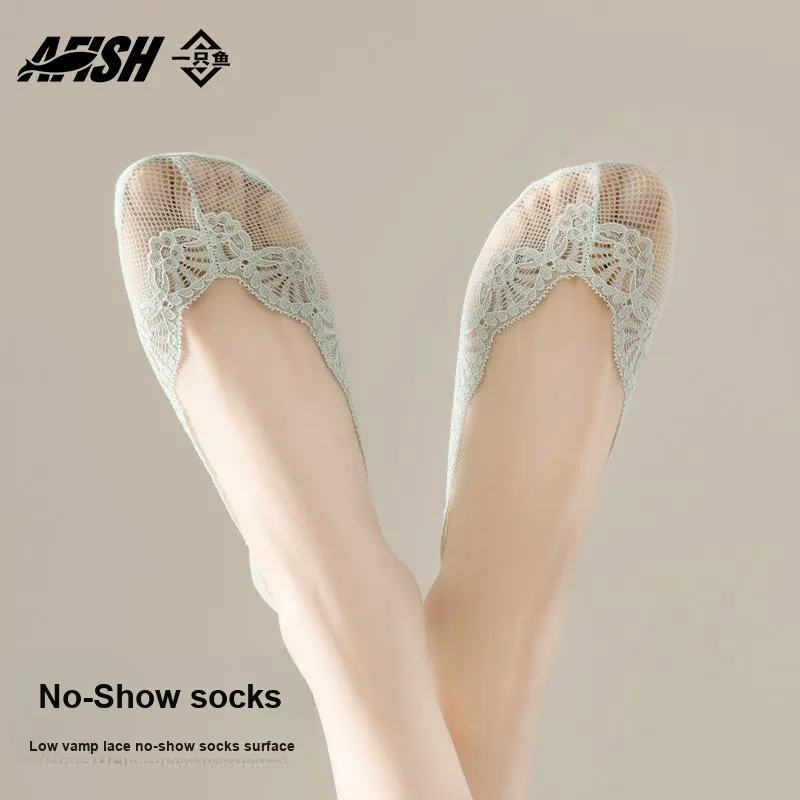 AFISH No Show Socks Women's Shopping Bag 5 Pack-23