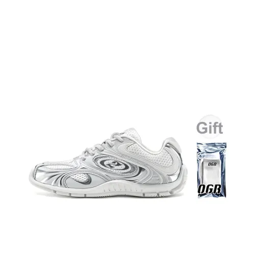 OGR Nautilus Pearl OG White Slip-resistant Abrasion-resistant Low Top Skateboard Shoes Unisex White Silver