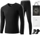 Modal Cotton Clothing Sets (Ink Black) Antibacterial & Anti-Mite/Includes 2 Pack of Cotton Socks+Shopping Bag