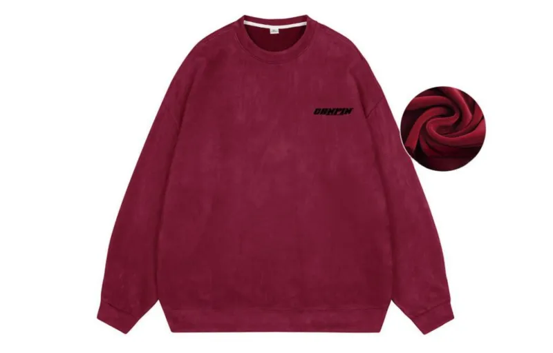 CENPIN Fleece Lined Suede Sweatshirt Unisex-15