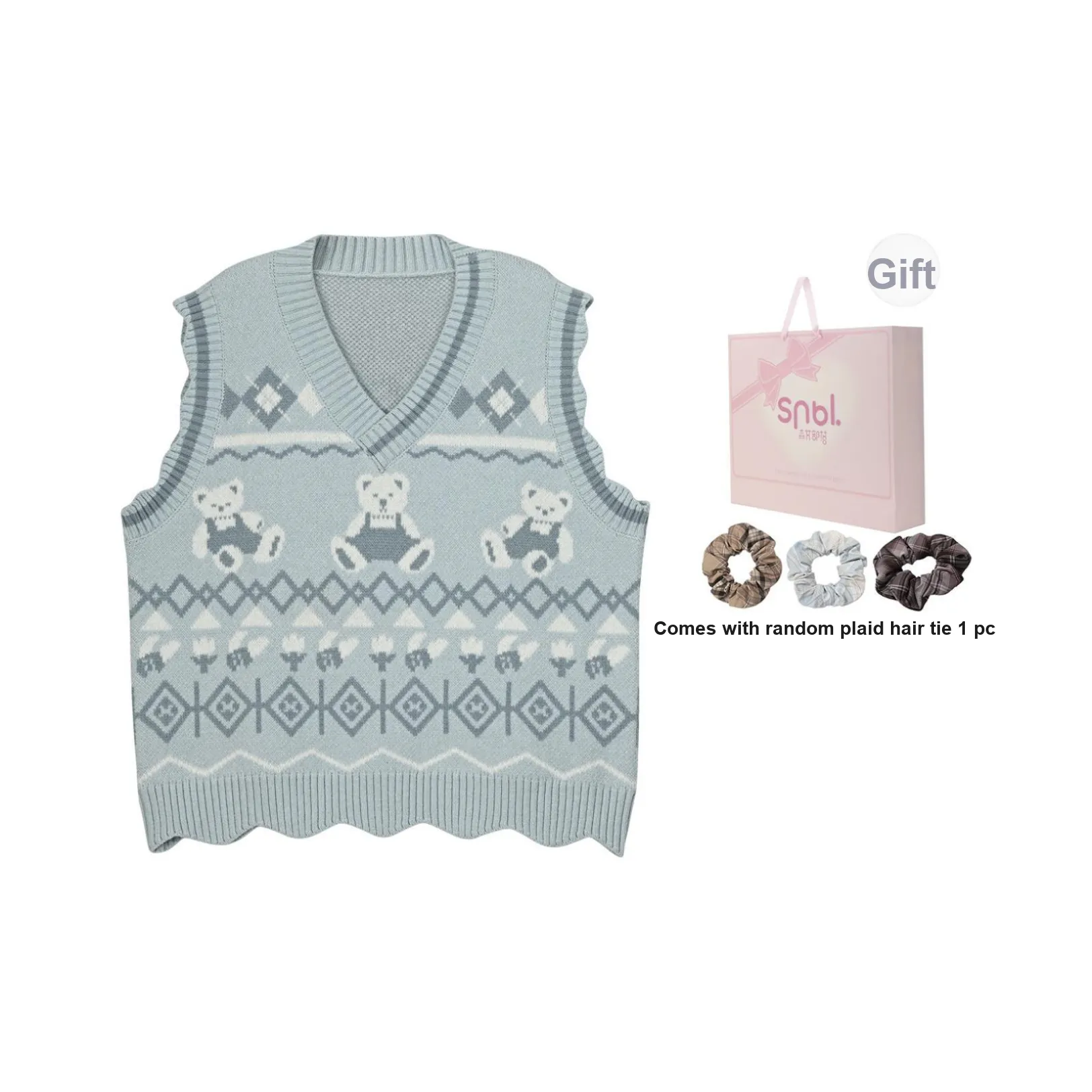 Snbl Синий Жилет Женские Свитеры