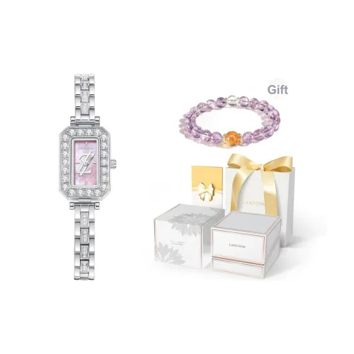 LANZOOM Розовый Оболочка Small Sugar Cube Watch Квадратный Часы Кварцевый механизм Женские Часы на запястье