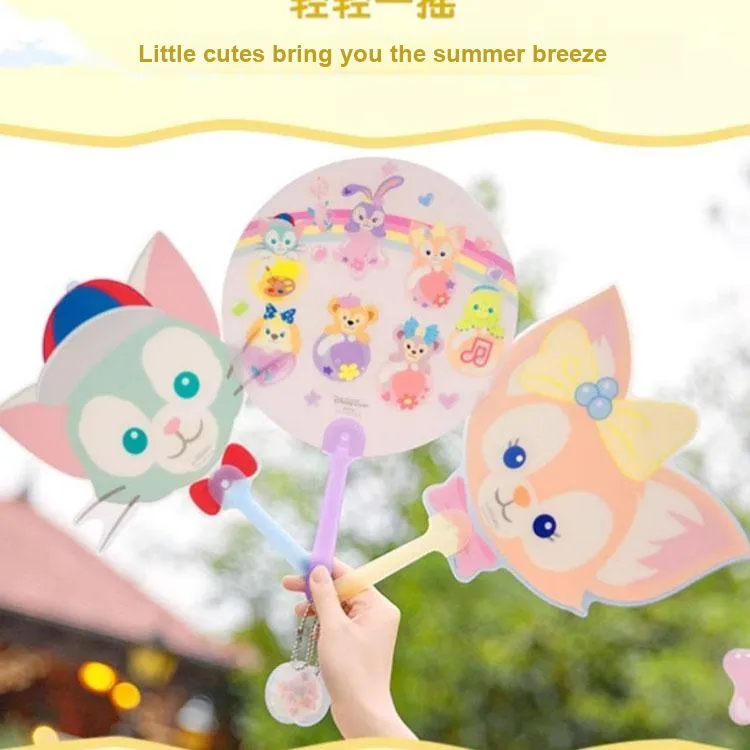 Disney 2023 Summer Duffy And Friends Summer Collection Bubbles Lying Down Fan Set IP Merch-2