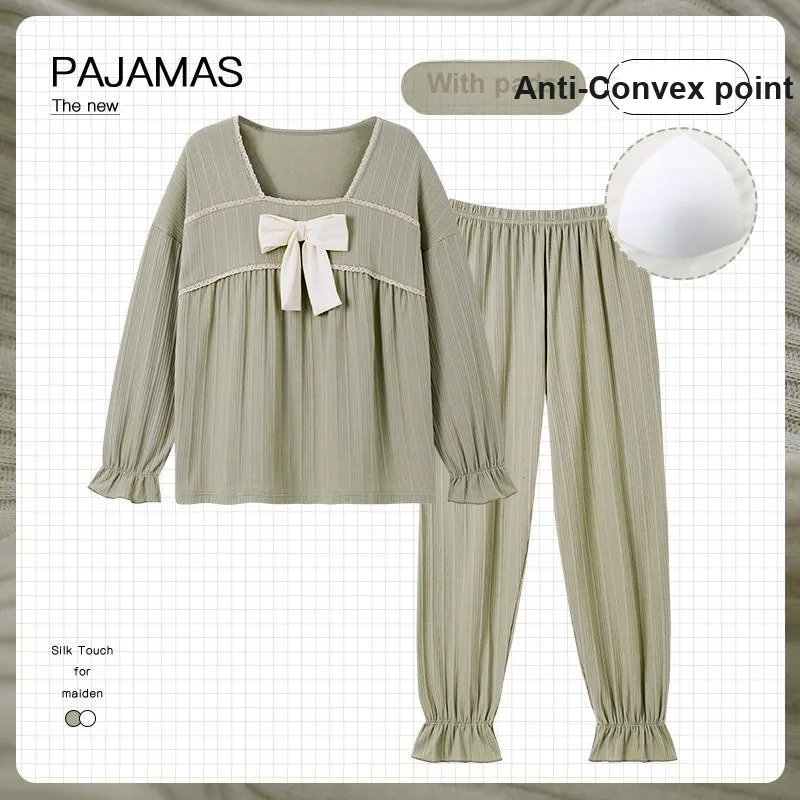 OUSHIBO Pajama Set Women's Green-1