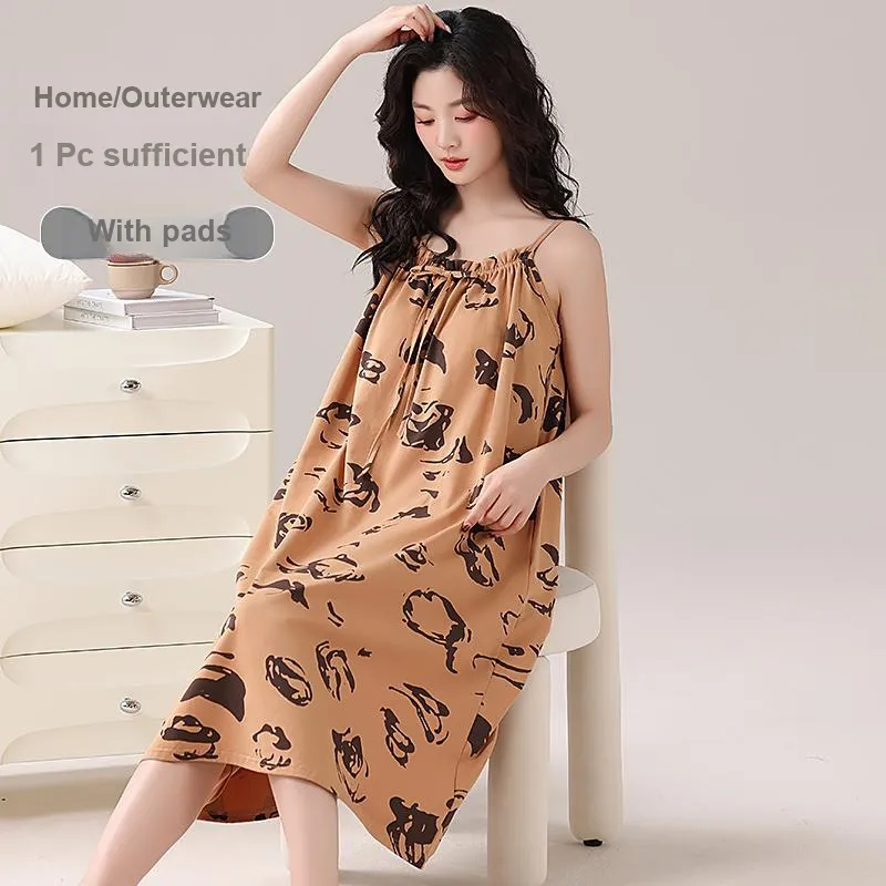 Lan Miao Nightgown Women's Chocolate-3