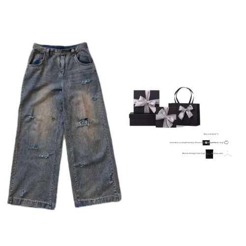 Non Allergic Jeans Unisex Distressed Denim