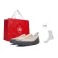 Winter White/Shark Gray[Red Shopping Bag+Thigh-High Socks]