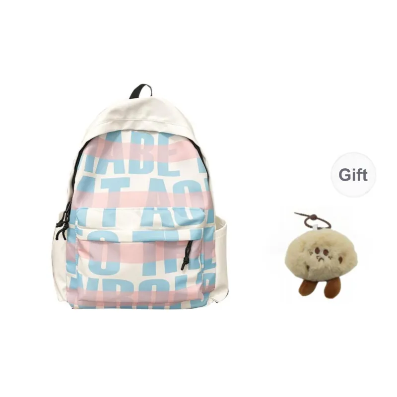 URBAN FOREST Nylon Backpack Unisex Light Blue/Dark Blue/Green/Black-3