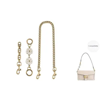 Luxury Care Artisan Workshop Faux Pearl/Iron Bag Straps Women's Antique Gold