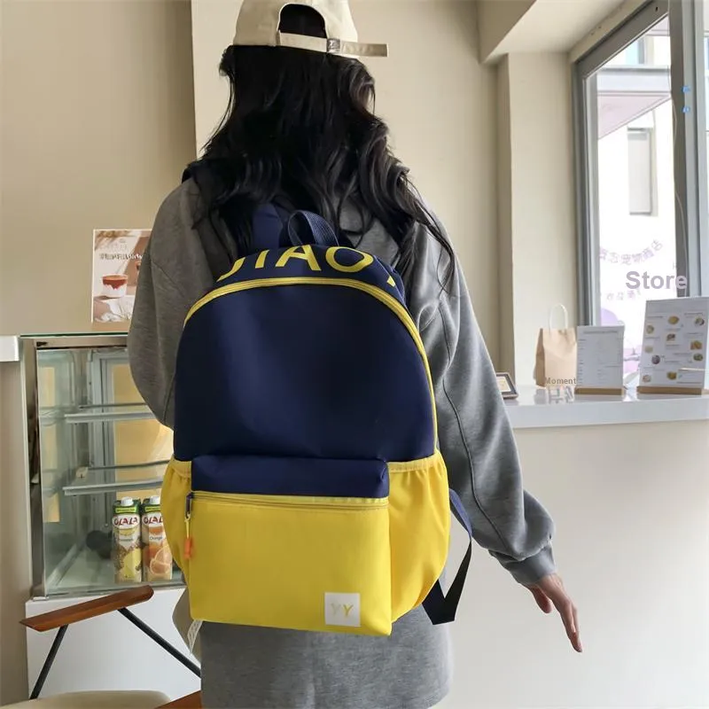 URBAN FOREST Nylon Backpack Unisex Pink & Purple/Pink & Green/Green & Yellow/Blue & Yellow-16