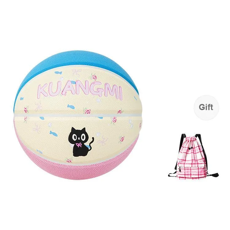 Kuangmi PU Basketball Blue Pink Size 7 No. 6 Training Unisex-10