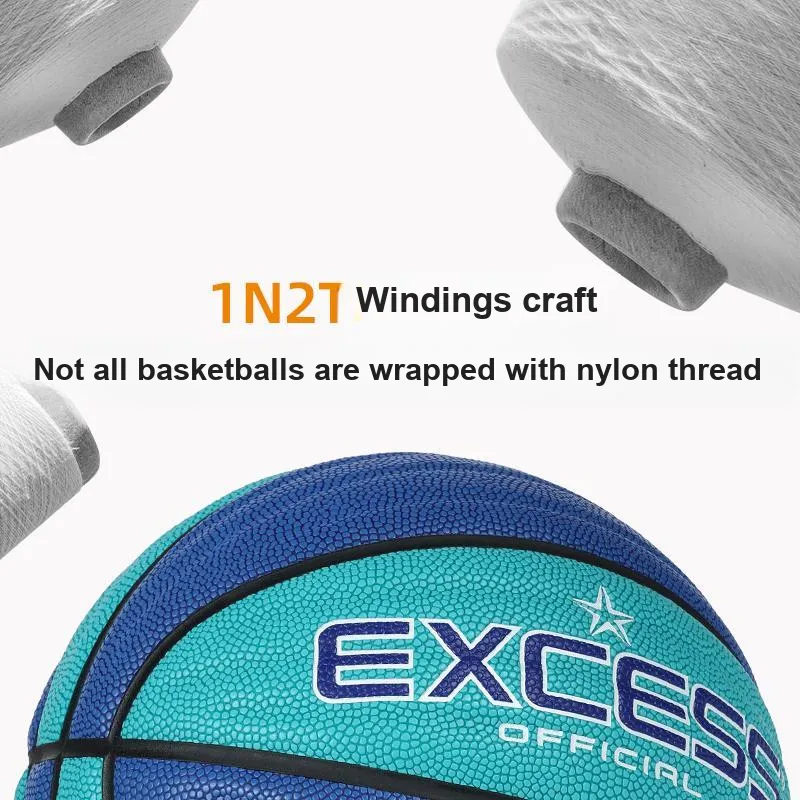 EXCESS PU Basketball Bay Blue Size 7 Ball Training Unisex-2