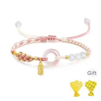 Central Fashion Natural Chalcedony Jade Bracelets Unisex