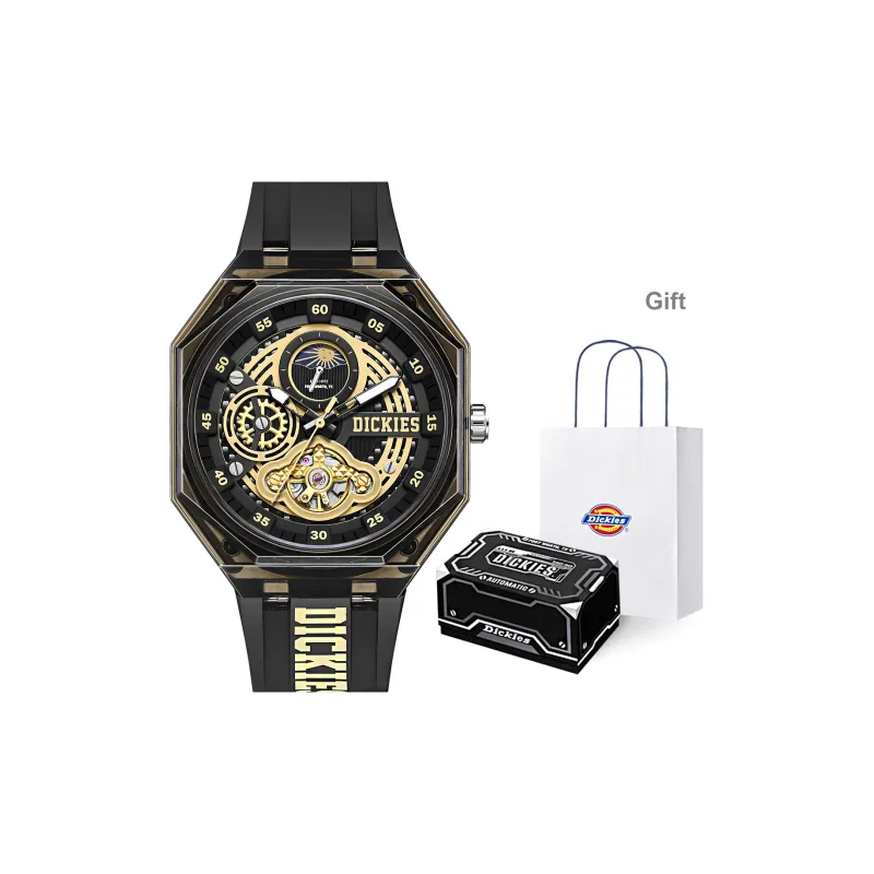 Dickies Starlight Collection Wrist Watch Mechanical Movement Cut Out Dial Unisex Shopping Bag+Box-19