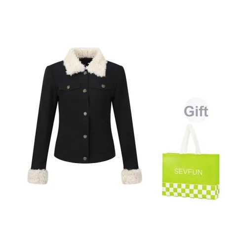 7 SEVFUN Темно-синий Синий Коробка Включено Женская Куртка