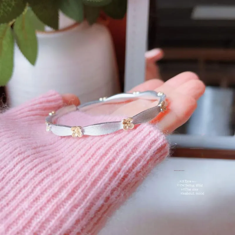 U state 999 Fine Silver Sterling Silver Bracelets Women's-4