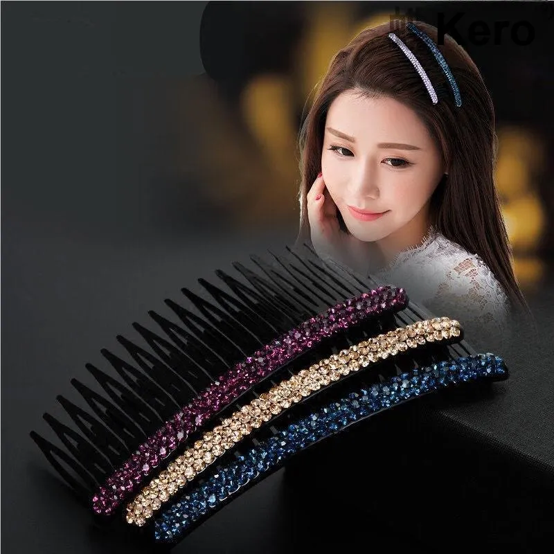 Left Europe Artificial Rhinestone Hair Clips Women's-2