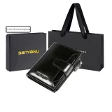Black-Bifold (Oil Wax Top Grain Leather)-Anti-Skimming