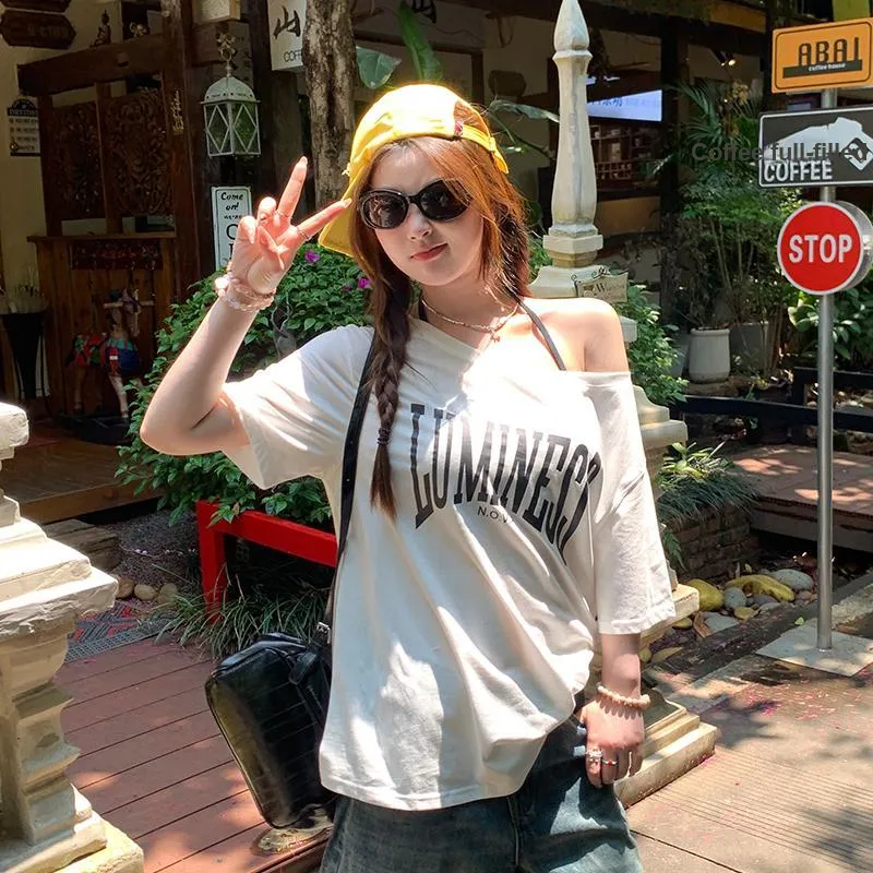 SUSANSAN Drop Shoulder Sleeve T Shirt Women's-6