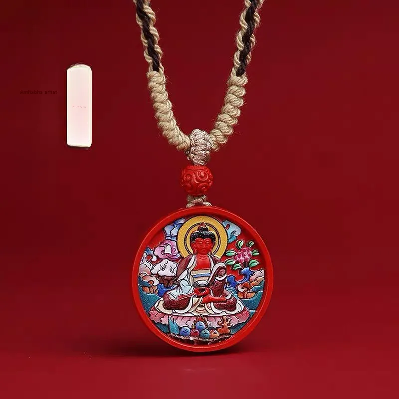 Sima Is Ethereal Reconstructed Cinnabar Pendants Unisex-35