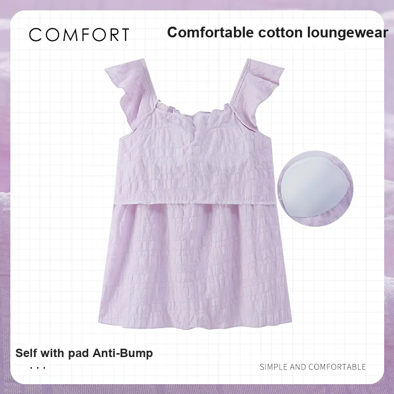 YUZHAOLIN Pajama Set Women's Purple-3