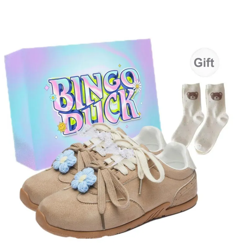 BINGO DUCK Slip Resistant Cushioning And Breathable Low Top Skateboard Shoes Women's-13