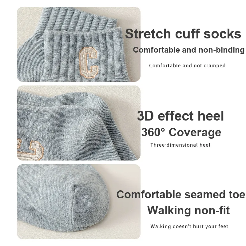 MIIOW Ankle Socks Women's 5 Pack-12