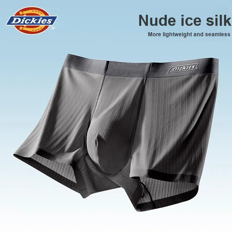 Dickies Underpants Men's Seamless Skin Friendly High Rebound Breathable Four Corner Pants, Box Combo Set-33