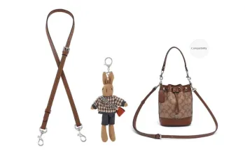 Lan Bao Fan Cow Leather Adjustable Strap Crossbody Style Women's Brown