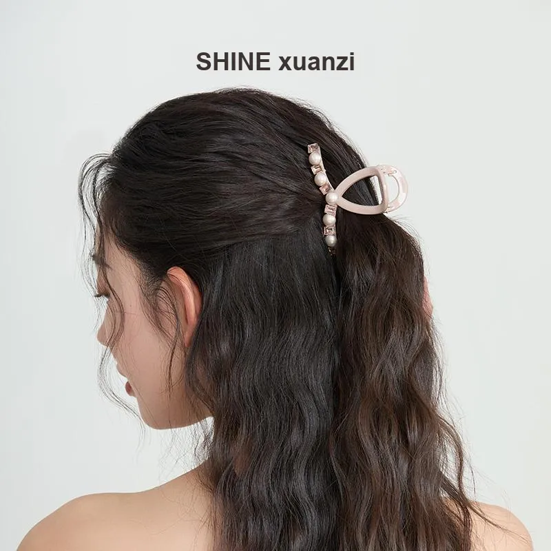 SHINE Champagne Time Collection Acrylic, Crystal, Shell Pearl Hair Clips Women's-2